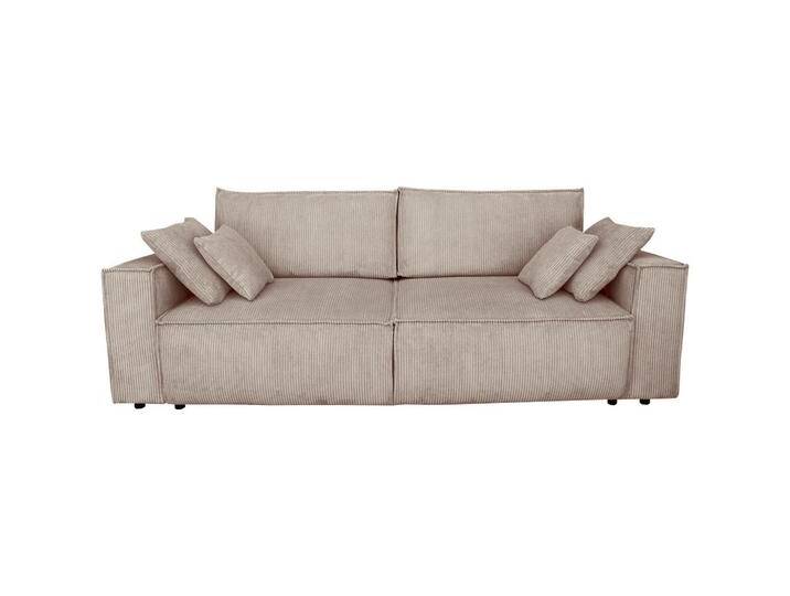 Carryhome SCHLAFSOFA, Taupe, 2-Sitzer, Füllung: Silikon,Silikon,Silikon, 240x89x100 cm, Liegefunktion, Schlafen auf Sitzhöhe, Rücken echt, Wohnzimmer, von CARRYHOME