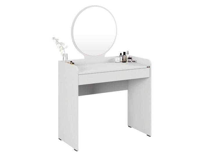 Carryhome SCHMINKTISCH, Weiß, Glas, 1 Schubladen, rechteckig, Wange, 47x142x90 cm, FSC, DIN EN ISO 14001, DIN EN ISO 9001, Made in Turkey, von CARRYHOME