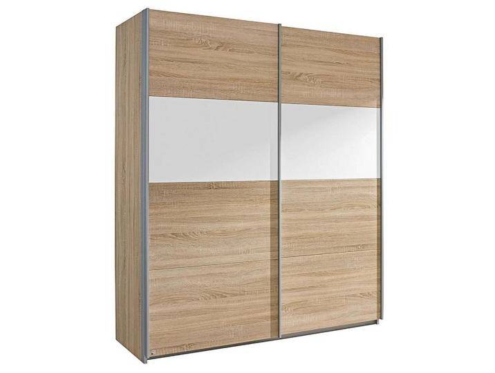Carryhome SCHWEBETÜRENSCHRANK, Weiß, Sonoma Eiche, 2 Fächer, 181x210x62 cm, Blauer Engel, Goldenes M, Made in Germany, Typenauswahl, Beimöbel von CARRYHOME