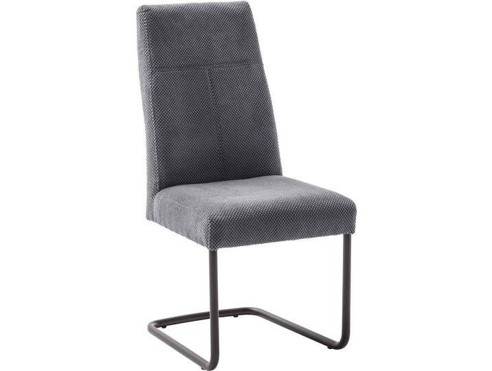 Carryhome SCHWINGSTUHL, Anthrazit, Kufe, 50x102x63 cm, Stoffauswahl, Esszimmer, Stühle, Esszimmerstühle, Schwingstühle von CARRYHOME