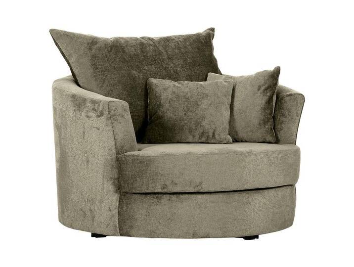 Carryhome SESSEL, Grün, Füllung: Polyester, Schaumstoffflocken,Polyester, Schaumstoffflocken, 115x72x115 cm, Sitzfläche 360° drehbar, Wohnzimmer, von CARRYHOME