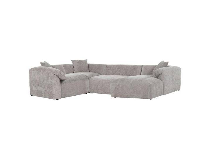 Carryhome WOHNLANDSCHAFT, Braun, 3-4-Sitzer, Füllung: Polyester, Ottomane rechts, U-Form, 356x225 cm, Stoffauswahl, seitenverkehrt erhältlich, Rücken von CARRYHOME
