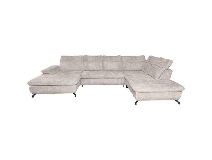 Carryhome WOHNLANDSCHAFT, Creme, 6-Sitzer, Ottomane links, U-Form, 357x253 cm, Liegefunktion, seitenverkehrt erhältlich, Schlafen auf Sitzhöhe, Rücken Carryhome WOHNLANDSCHAFT, Creme, 6-Sitzer, Ottomane links, U-Form, 357x253 cm, Liegefunktion, seitenverkehrt erhältlich, Schlafen auf Sitzhöhe, Rücken von CARRYHOME