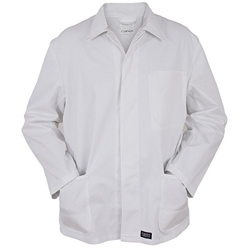 Carson Classic Workwear Arbeitsjacke aus reiner Baumwolle, 1 Stück, 54, weiß, KTH709J.W von CARSON
