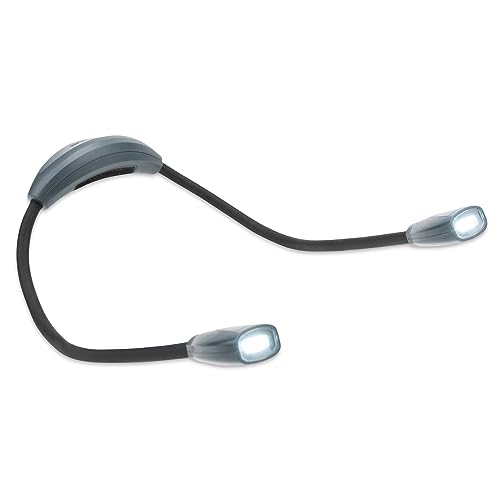 Carson NeckLight - Buchlampe und Leselicht, Leuchte für Handarbeit und Handwerk, leicht und komfortabel (NL-10), Schwarz von Carson