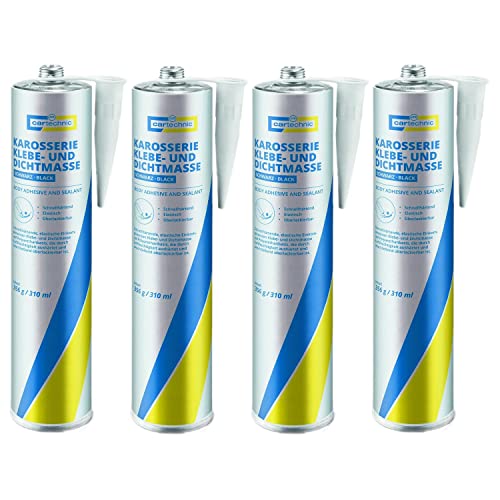 CARTECHNIC 4X Karosserie Klebe- und Dichtmasse Silikon Kleber schwarz 310 ml CARTECHNIC 4X Karosserie Klebe- und Dichtmasse Silikon Kleber schwarz 310 ml von Cartechnic