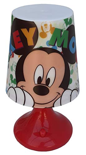 Licht Lampe Mickey Mouse Disney Mickey Mouse Nachttischlampe batteriebetrieben Geschenkbox - WD21231 mehrfarbig von CARTOON GROUP