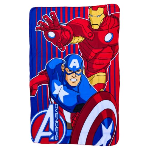 Avengers Marvel Plaid 100 x 150 cm Fleecedecke für Kinder 100% weiches Polyester 210gsm von CARTOON