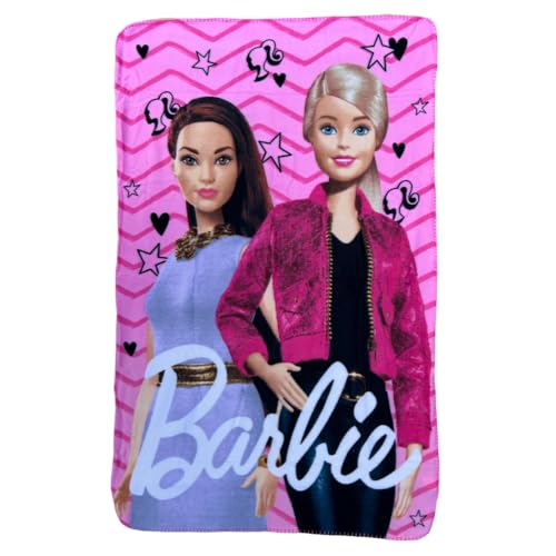 CARTOON Barbie Plaid 100 x 150 cm Fleecedecke für Kinder 100% weiches Polyester 210gsm von CARTOON