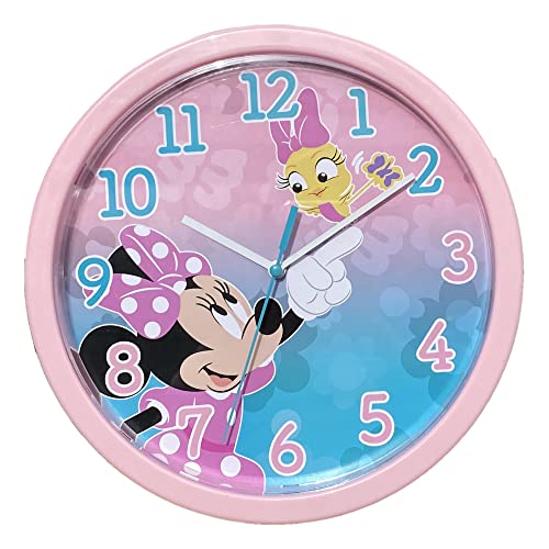CARTOON Disney Minnie Maus Analog Wanduhr für Kinder 25 cm für Kinderzimmer Spielzimmer von CARTOON