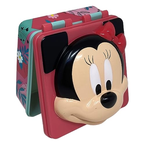 CARTOON Disney Minnie Mouse Quadratische 3D Reliefbilder Brotdose Brotdose Lunchbox Schule Freizeit von CARTOON
