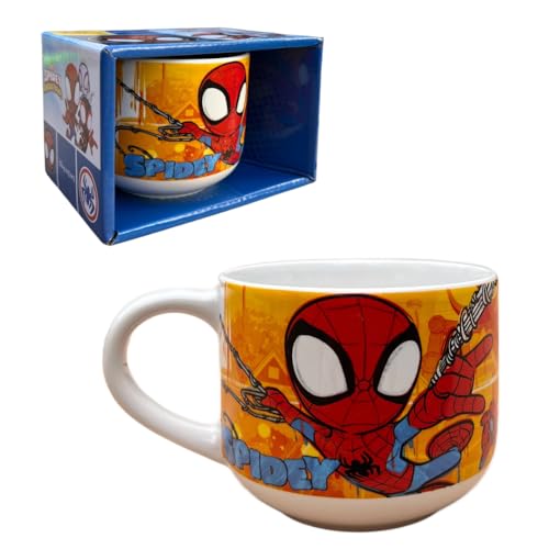 CARTOON Jumbo-Frühstückstasse Spidey Marvel Kinderbecher Keramik 380ml mit Box von CARTOON