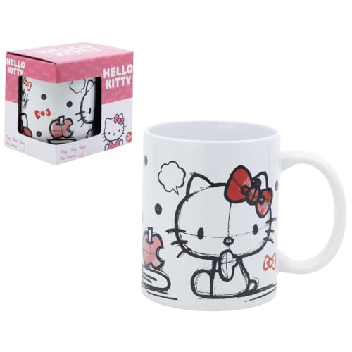 CARTOON Keramiktasse Hello Kitty Modell Mug Frühstücksschale 325 ml für Kinder von CARTOON