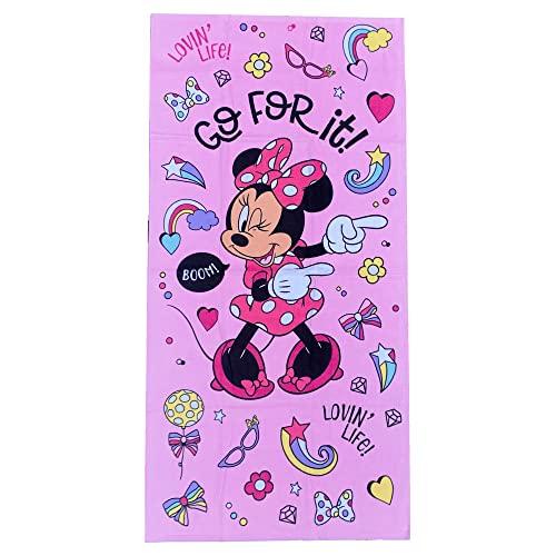 CARTOON Minnie Mouse Strandtuch Disney Baumwolltuch Strandtuch Schwimmbad 70 x 140 cm von CARTOON
