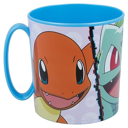 CARTOON P1kachu Wiederverwendbare Plastikbecher für Pokemon Mikrowellengeeignet BPA Frei Kapazität 350ml Kinder Tasse von CARTOON