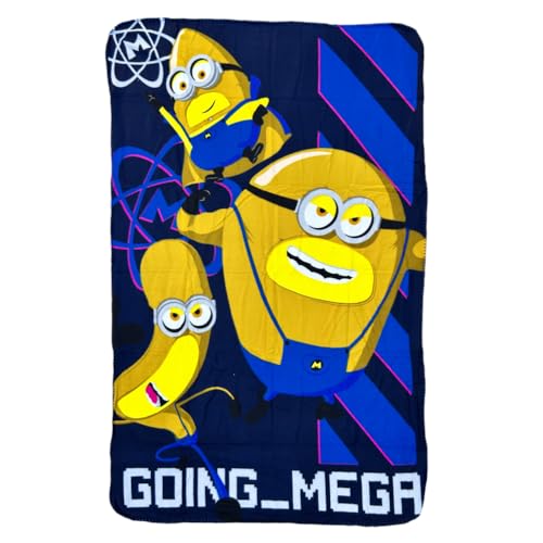 CARTOON Plaid Minions Ich - Einfach Unverbesserlich 100 x 150 cm Fleecedecke für Kinder 100% weiches Polyester 210gsm von CARTOON