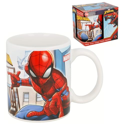 CARTOON Spiderman Marvel Keramiktasse Modell Mug 325 ml Kinder-Frühstückstasse von CARTOON