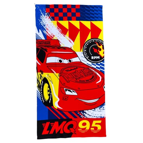 CARTOON Strandtuch Disney Cars 140x70 cm Mikrofaser Handtuch Kinder Pool Strand von CARTOON