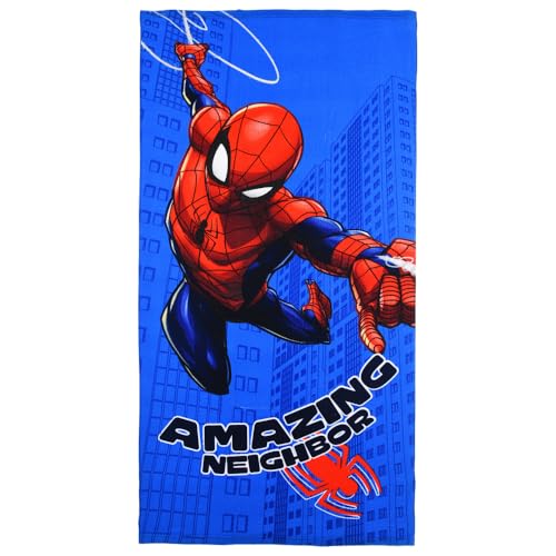 CARTOON Strandtuch Spiderman Marvel Mikrofaser Polyester Kinder Handtuch 240gsm Größe 70x140cm Strand Pool von CARTOON