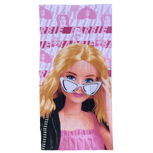 CARTOON Strandtuch aus Polyester-Mikrofaser für Kinder, 245 g/m², Größe 70 x 140 cm (Barbie) von CARTOON