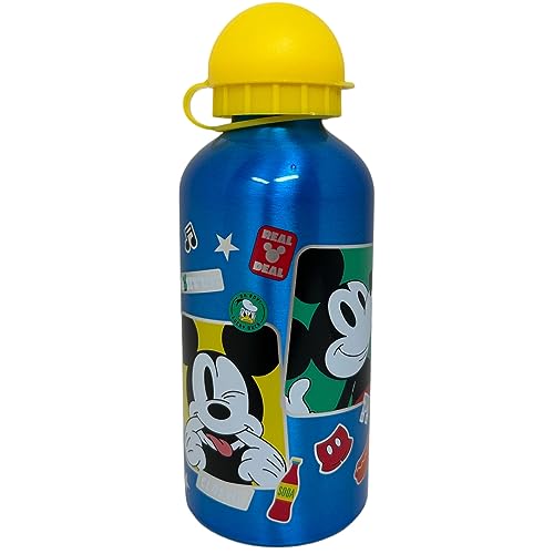 CARTOON Trinkflasche Aluminium Mickey Disney Trinkflasche mit Schnuller 560ml von CARTOON