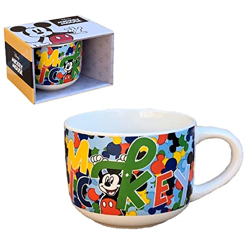 Keramikbecher, Mickey Mouse, Disney, Mickey Mouse, große Jumbo-Tasse, 380 ml, in Dose von CARTOON