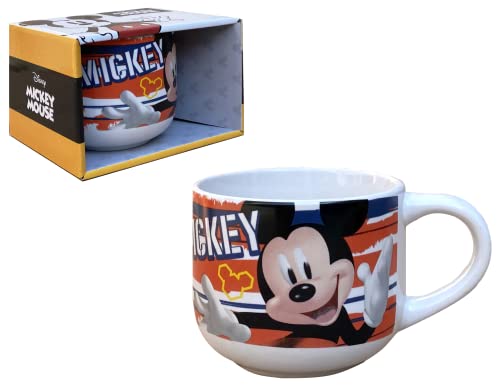 Keramikbecher, Mickey Mouse, Disney, Mickey Mouse, große Jumbo-Tasse, 380 ml, in Dose von CARTOON