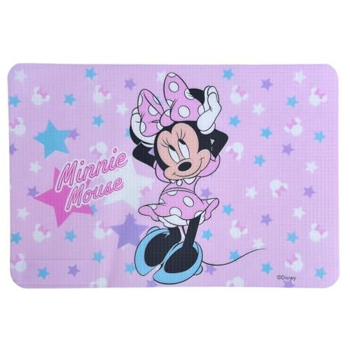 Disney Minnie Mouse Tischset aus weichem Kunststoff für Frühstückstisch, rutschfest, waschbar, hitzebeständig, 44 x 30 cm von CARTOON