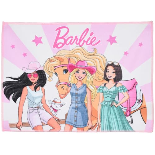 Tischset Stoff Barbie Tischset 40 x 30 cm Tischset abwaschbar und hitzebeständig von CARTOON