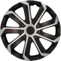 Radzierblende evo 40 cm (16 Zoll) silber schwarz 4 stück Radkappe - Cartrend von CARTREND