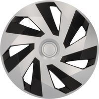 Cartrend - Radzierblenden Flow 35 cm (14 Zoll) silber schwarz 4 Stück Radkappe Cartrend - Radzierblenden Flow 35 cm (14 Zoll) silber schwarz 4 Stück Radkappe von CARTREND
