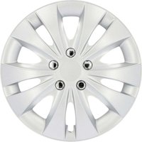 Cartrend Radzierblenden Storm 35 cm (14 Zoll) silber 4 Stück Radzierblenden von CARTREND