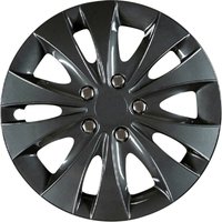 Cartrend Radzierblenden Storm 40 cm (16 Zoll) schwarz 4 Stück von CARTREND