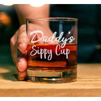 Daddy's Sippy Cup Old Fashion Rack Glas, 11 Unzen Whiskyglas, Geschenk Für Den Vatertag, Papa Zu Sein, Neues Papa-Geschenk, Baby-Ankündigung Neuen von CARVELITA
