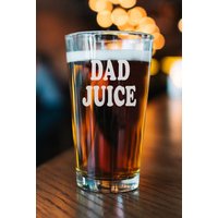 Papa Saft Bierglas - 16 Unzen Bier Pint Mit Gravur Befördert Zu Vatertagsgeschenk Weihnachtsgeschenk Perfektes Geschenk Für Für Ihn von CARVELITA