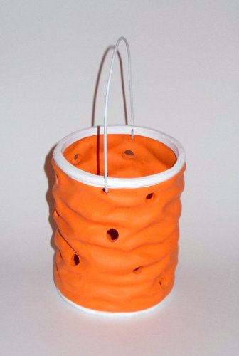 Laterne Pala aus Keramik orange 12 cm von CAS