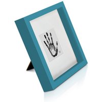 Casa Chic - Classic by Quadratischer Box-Bilderrahmen aus Echtholz - English Green / Teal - 23x23 cm und 4,5 cm tief - Sicherheitsglas - mit 10x10 cm von CASA CHIC