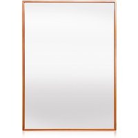 Casa Chic - Elegance by Wandspiegel aus Metall - 50 x 70 cm - Galvanisiertes Metall - Ideal für Badezimmer und Wohnzimmer - Rose Gold von CASA CHIC