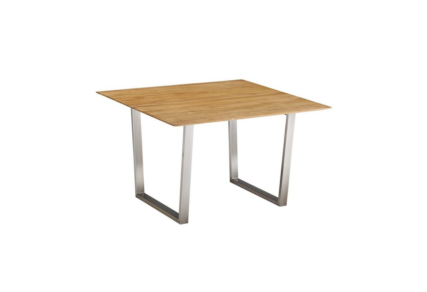 CASA DOMA Gartentisch Falerna, Kufentisch, Edelstahl, Teak, 120x120 cm von CASA DOMA