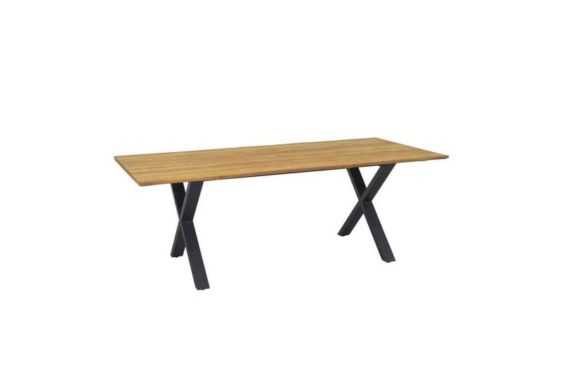 CASA DOMA Gartentisch Falerna, Edelstahl anthrazit/Teak, rechteckig, 210x100 cm von CASA DOMA