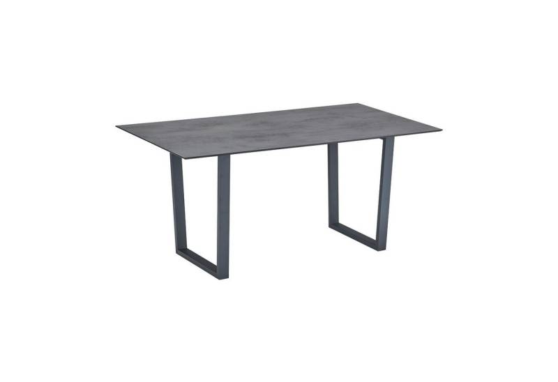 CASA DOMA Gartentisch Falerna (Tisch mit Kufengestell, Edelstahl anthrazit, DuPont® Pulverbeschichtung), Tischplatte aus HPL, 210x100 cm oder 160x90 cm von CASA DOMA