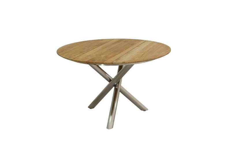 CASA DOMA Gartentisch Perano, Edelstahl/Teak rund, Ø 120 cm von CASA DOMA