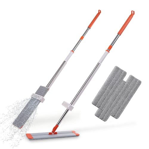 CASA Maria Wischmopp Set – 123 cm Bodenwischer mit Easy Squeeze Funktion, Mikrofaser Flachwischer, Haushalt Mop für Nass- & Trockenreinigung, 3 Ersatzpads, Boden Reinigen, Laminat, Fliesen CASA Maria Wischmopp Set – 123 cm Bodenwischer mit Easy Squeeze Funktion, Mikrofaser Flachwischer, Haushalt Mop für Nass- & Trockenreinigung, 3 Ersatzpads, Boden Reinigen, Laminat, Fliesen von CASA MARIA