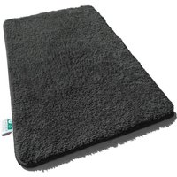 Badematten Sky Uni Deep Black 60 x 100 cm von CASA PURA