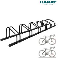 Fahrradständer Linus Zur Boden- oder Wandmontage Schwarz Für 6 Fahrräder von CASA PURA
