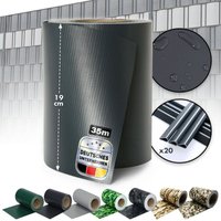 PVC Sichtschutzstreifen Für Gitter-Zäune Anthrazit 0.19 x 35 m von CASA PURA