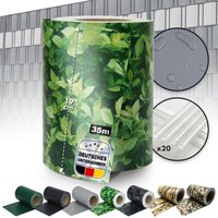 PVC Sichtschutzstreifen Für Gittermatten-Zäune Buchsbaum 0.19 x 35 m von CASA PURA
