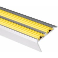 Casa Pura - Treppenkantenprofil mit Doppel-Gummieinlage Power Grip Länge: 100 cm Vorgebohrt Gelb von CASA PURA