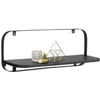 Wandregal Amy Schwarz 45 x 12 x 19.5 cm von CASA PURA