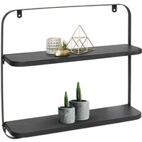 Casa Pura - Wandregal Amy Schwarz 45 x 12 x 40 cm von CASA PURA